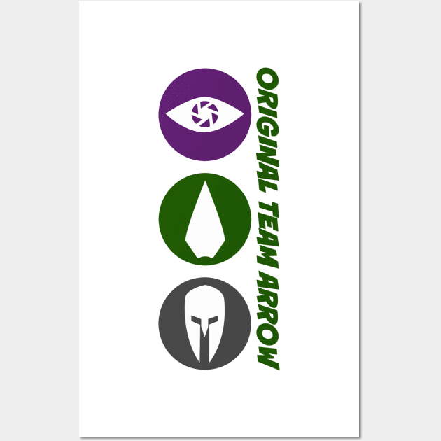 Original Team Arrow - Colorful Symbols - Hero Logos Wall Art by FangirlFuel